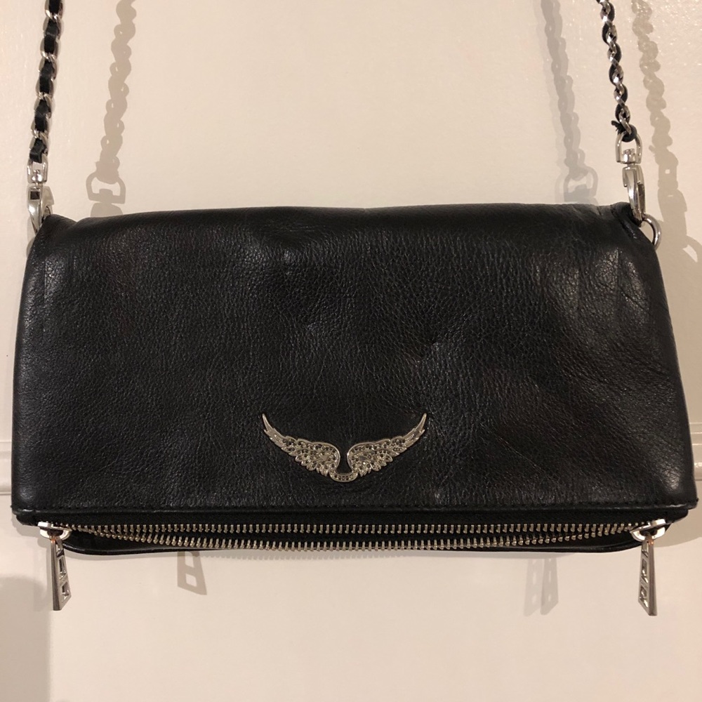 Zadig&Voltaire Fold over zipped clutch